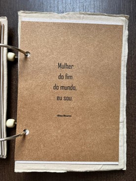 Livro da artista, 2019. Linoleogravura e impressão.